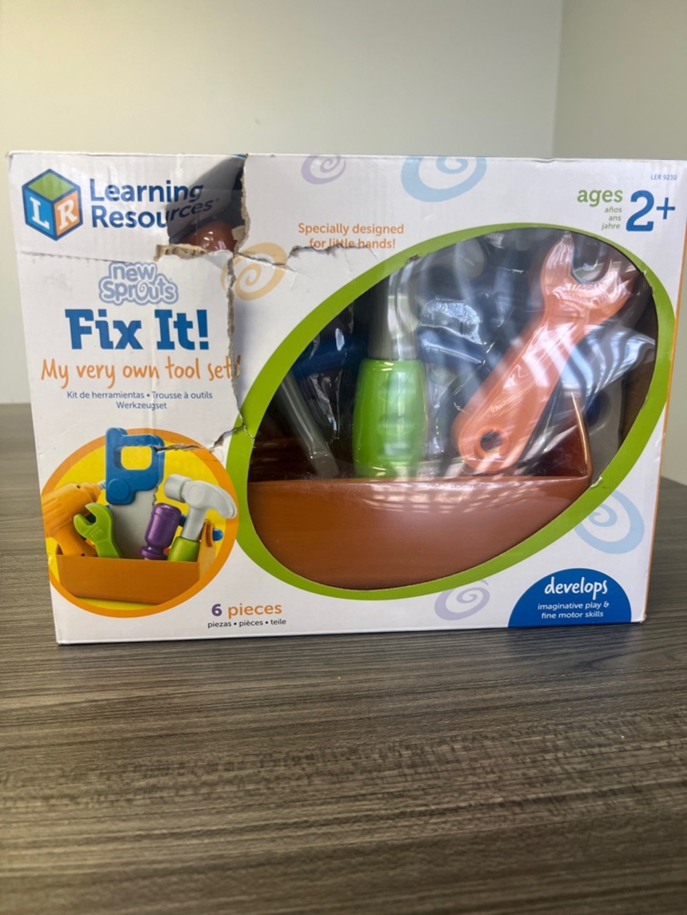 NEW Learning Resources Fix It Tool Set - Sealed in Damaged Box.